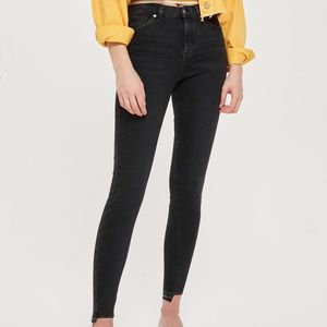 NEW black step hem topshop jeans